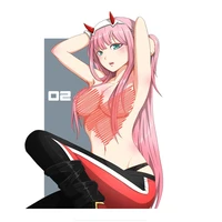 cartoon anime 02 darling in the franxx car stickers for motorcycle luggage laptop refrigerator scratch proof exterior kk13x9cm