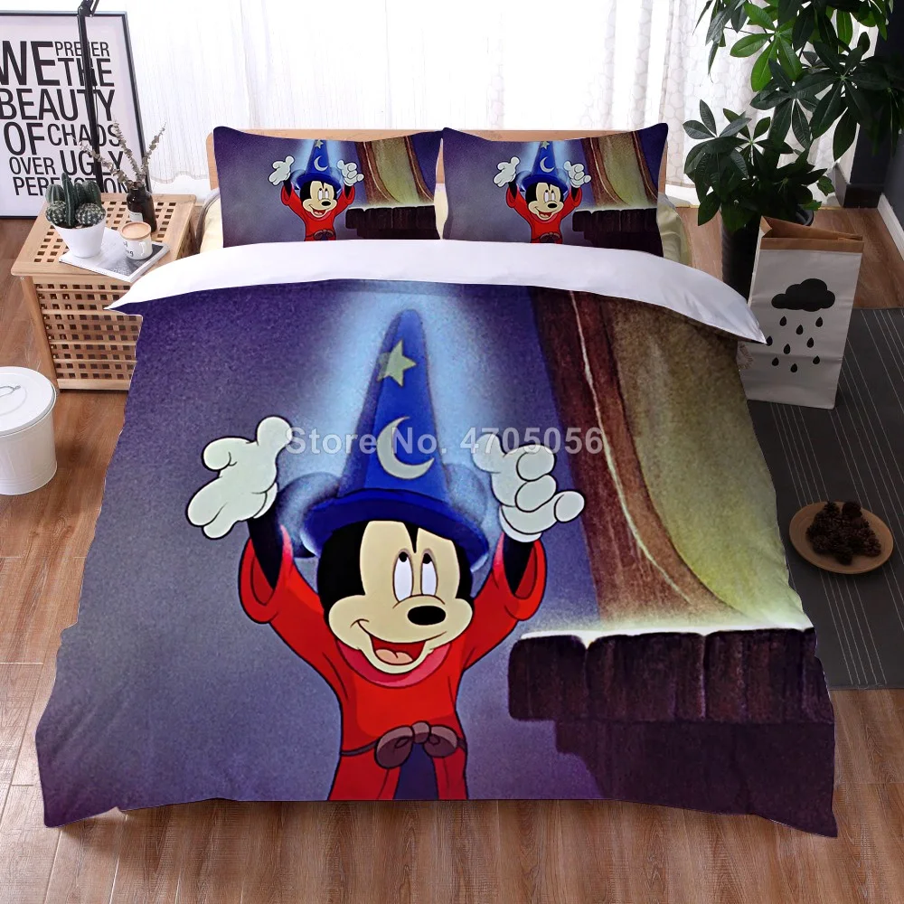 Милый комплект постельного белья с Микки Маусом и Минни Маус Детский Комплект