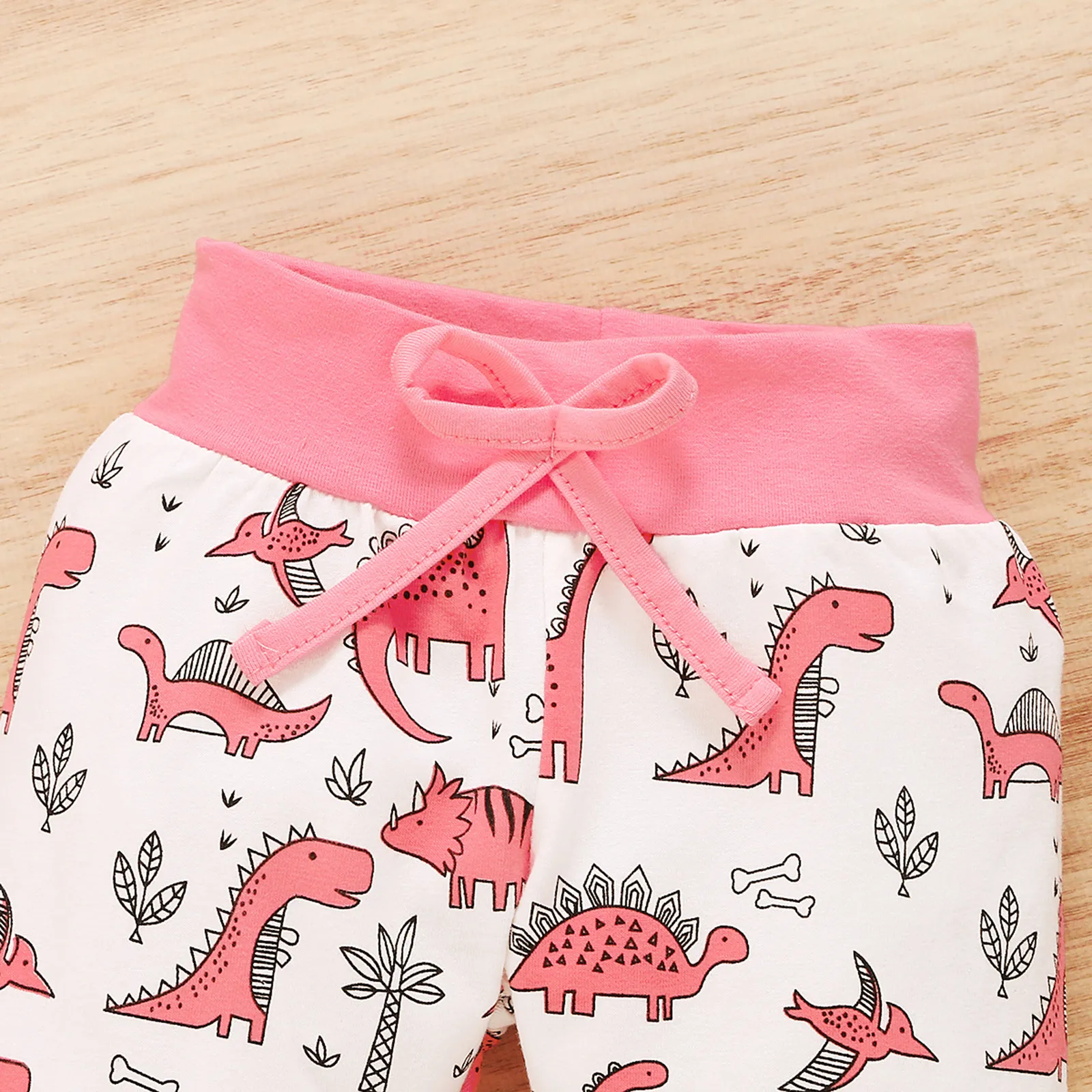 Infant Clothing Sets Baby Boys Girls Letter Print Hoodie Tops+Dinosaur Pants+Headbands Outfits 2Pcs Cotton Clothes Tracksuit