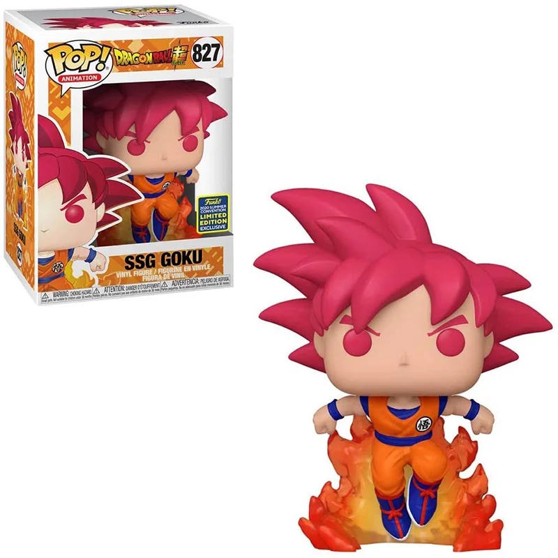 Аниме виниловые фигурки игрушки #827 Супер Saiyan God Goku (красные волосы) фигурку куклы