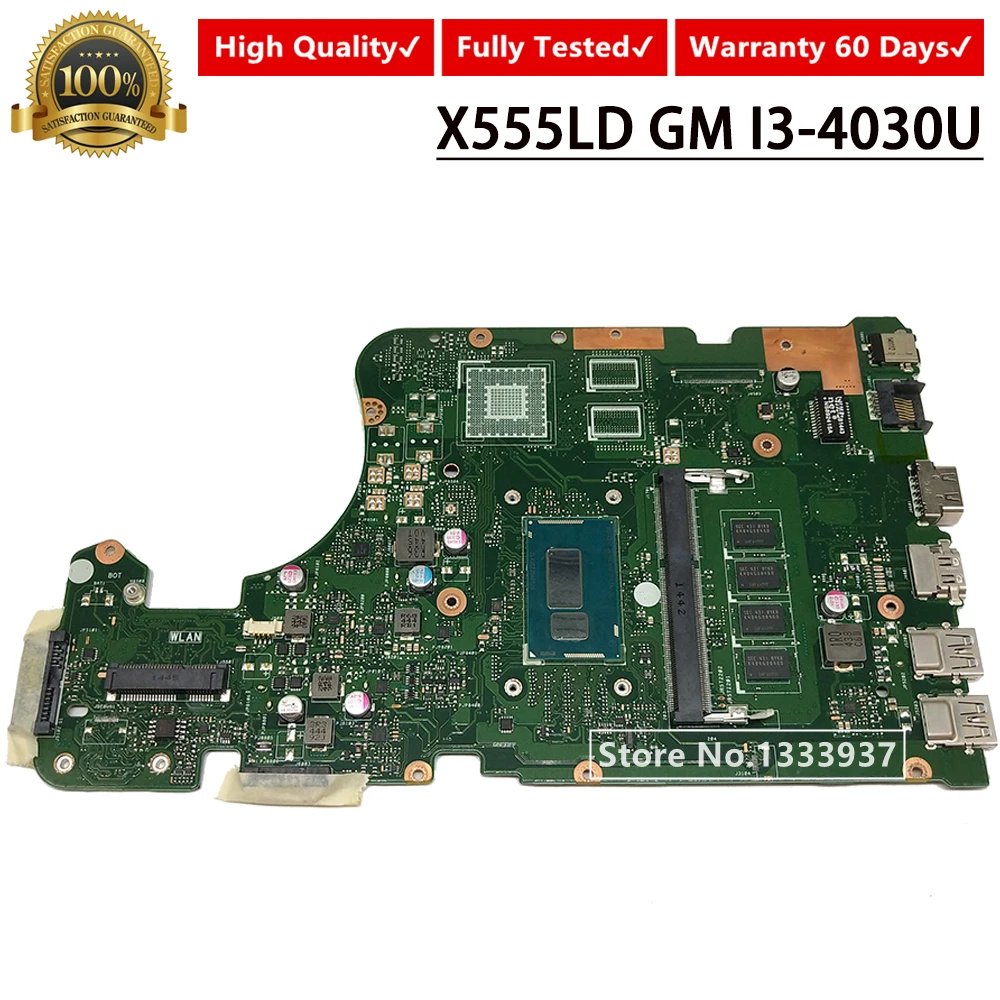 Материнская плата X555LD для ноутбука I3-4030U SR1EN 2 0 ASUS X555LA X555LF X555LJ X555L X555 | Компьютеры и