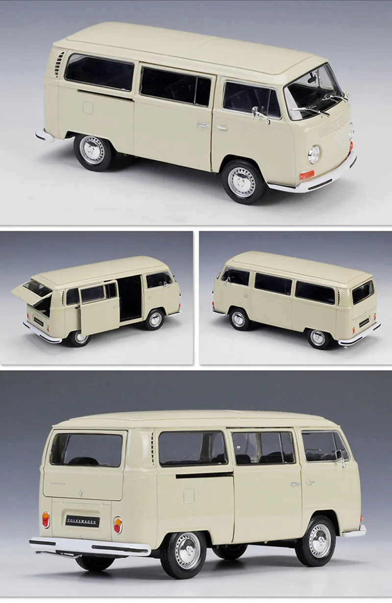 1/24 сплав 1972 T2 автобус литой металлический автомобиль игрушка Классическая статическая модель автомобиля игрушки для сбора/подарка/украшения