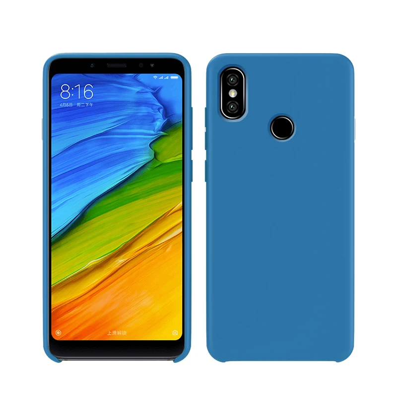 Синий Для Xiaomi mi 8 Lite чехол жидкий микрофибра силикон мягкий противоударный защитный чехол-накладка для Xiaomi mi 8 mi 6 6X A2 чехол - Цвет: Синий