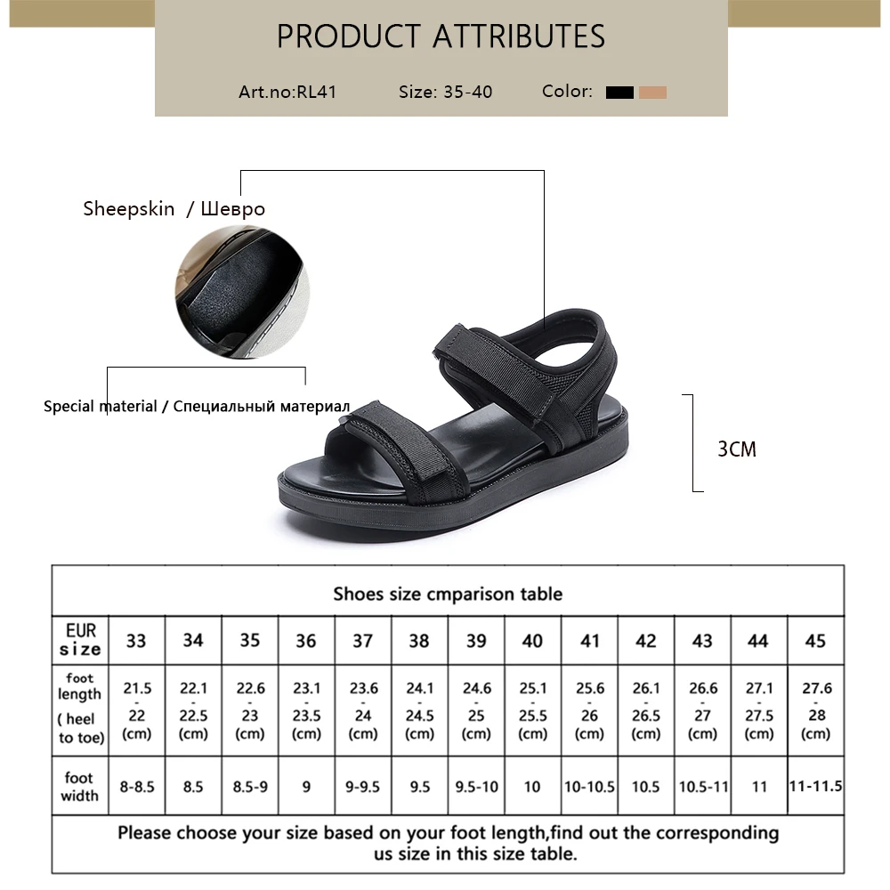 

RJN Women Shoes Summer Basic Flat Round Toe Casual New Comfortable Dressing Leisure Stylish Hook And Loop Lycra Sandals RL41