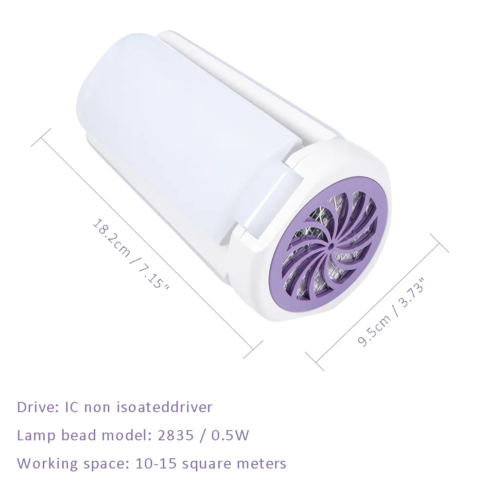 Mosquito Killer Lamp E27 Led Bulb 45w Household Radiation-Free Light Anti Insect Bug Zapper Trap UV |
