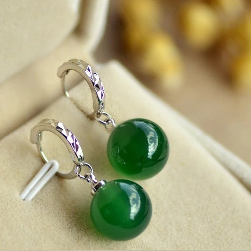 Сережки с натуральным камнем для матери зимние сережки кулоном в виде красных