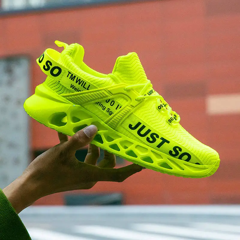 

Fluorescence Green Mens Brand Shoes Just So So Fashion Blade Sneakers for Male Platform Shoes Man Women Casual Flats zapatilla