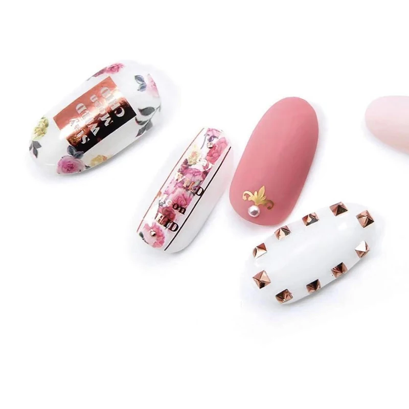 3D наклейки для ногтей смешанные узоры цветные переводные самоклеющиеся идея