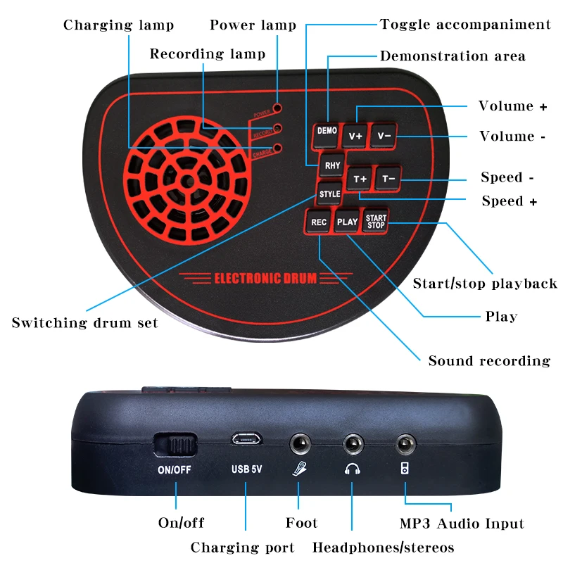 Силиконовые Электронные Ударные установки комплект Портативный Roll Up