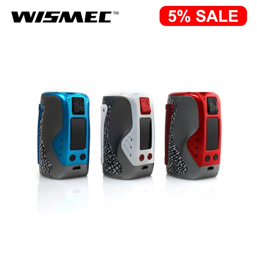 Оригинальный WISMEC Reuleaux Tinker TC MOD 300 Вт Выходная мощность/TC-Ni/TC-Ti/TC-SS/TCR режим