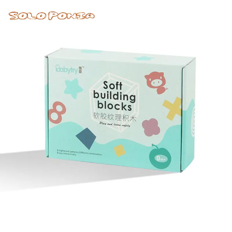 Детские игрушки грызунки мягкие резиновые виниловые тисненые строительные