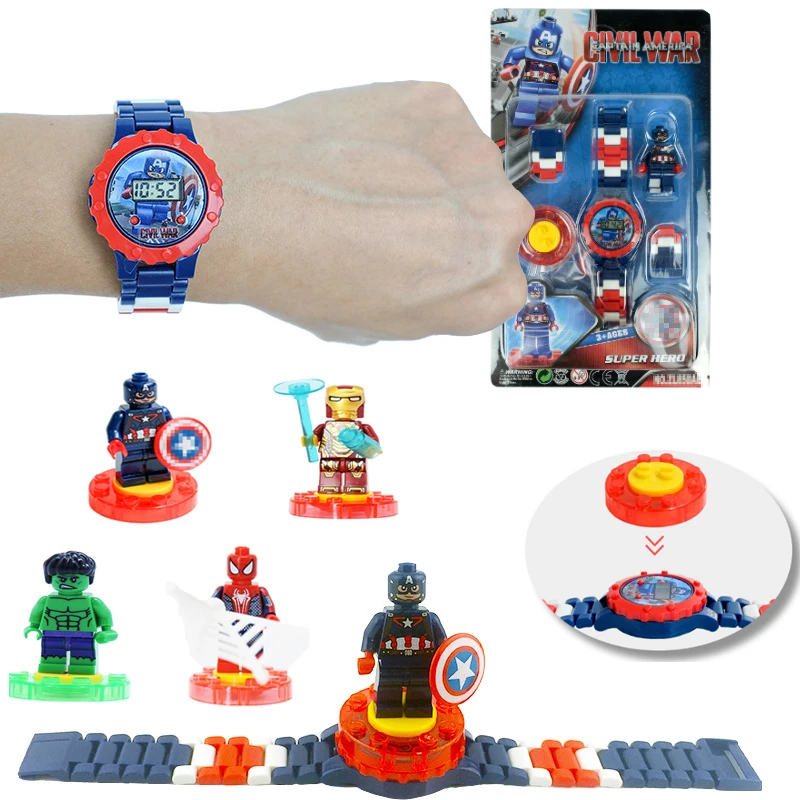 Детский конструктор с героями мультфильмов вращающаяся игрушка фигурками