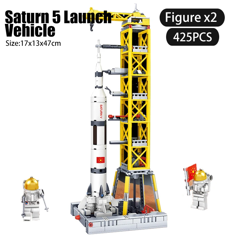 425pcs 2Figures 425 шт. космическая техника космический челнок спутниковая пусковая установка космический корабль строительный блок кирпичные игрушки для детей - Цвет: 425pcs 2Figures
