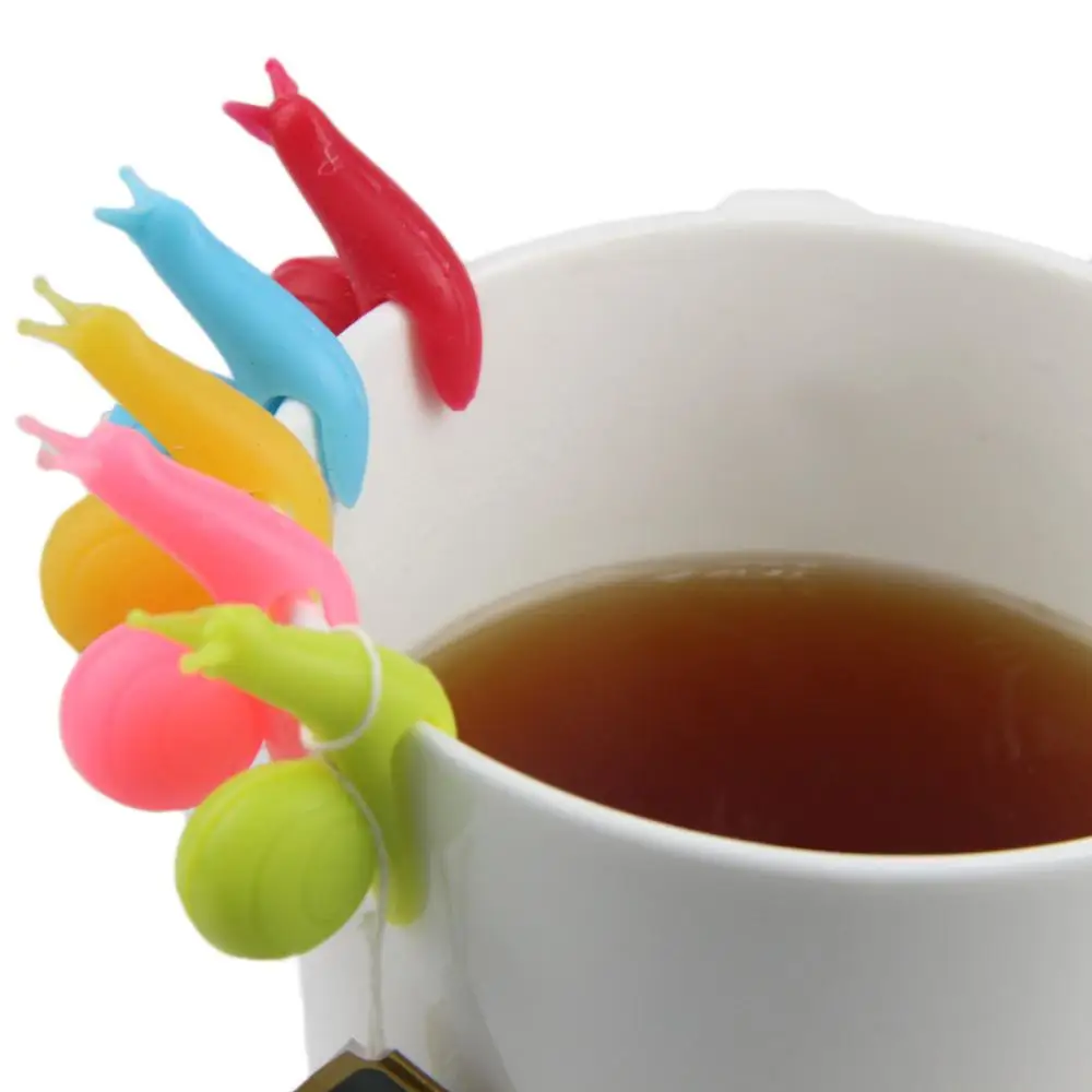 1 шт. милые зажимы в форме улитки для чайных пакетиков чашки ситечки чая вечерние