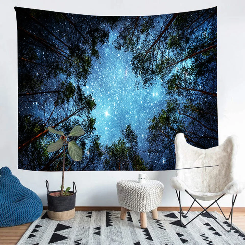 

Galaxy River Wall Carpet 3D Starry Sky Tapestry Hanging Mat Universe Home Decoration Accessories Psychedelic Tenture Table Cloth