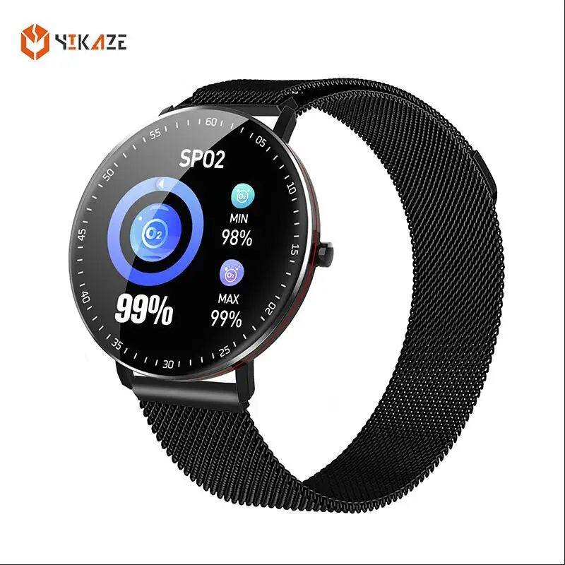 Круглые женские водонепроницаемые Смарт часы для мужчин и женщин фитнес трекер с