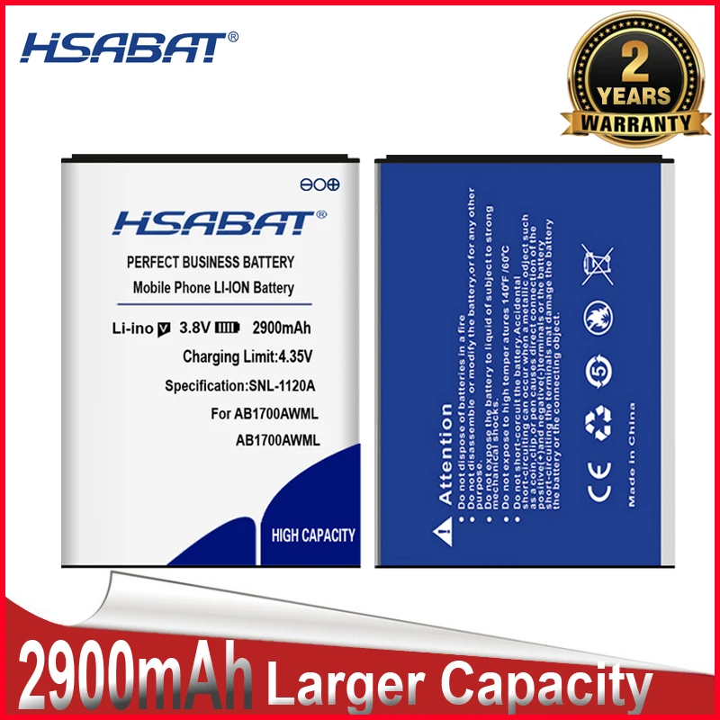 Аккумулятор HSABAT AB1700AWML 2900 мАч для PHILIPS S388 CTS388 | Мобильные телефоны и аксессуары