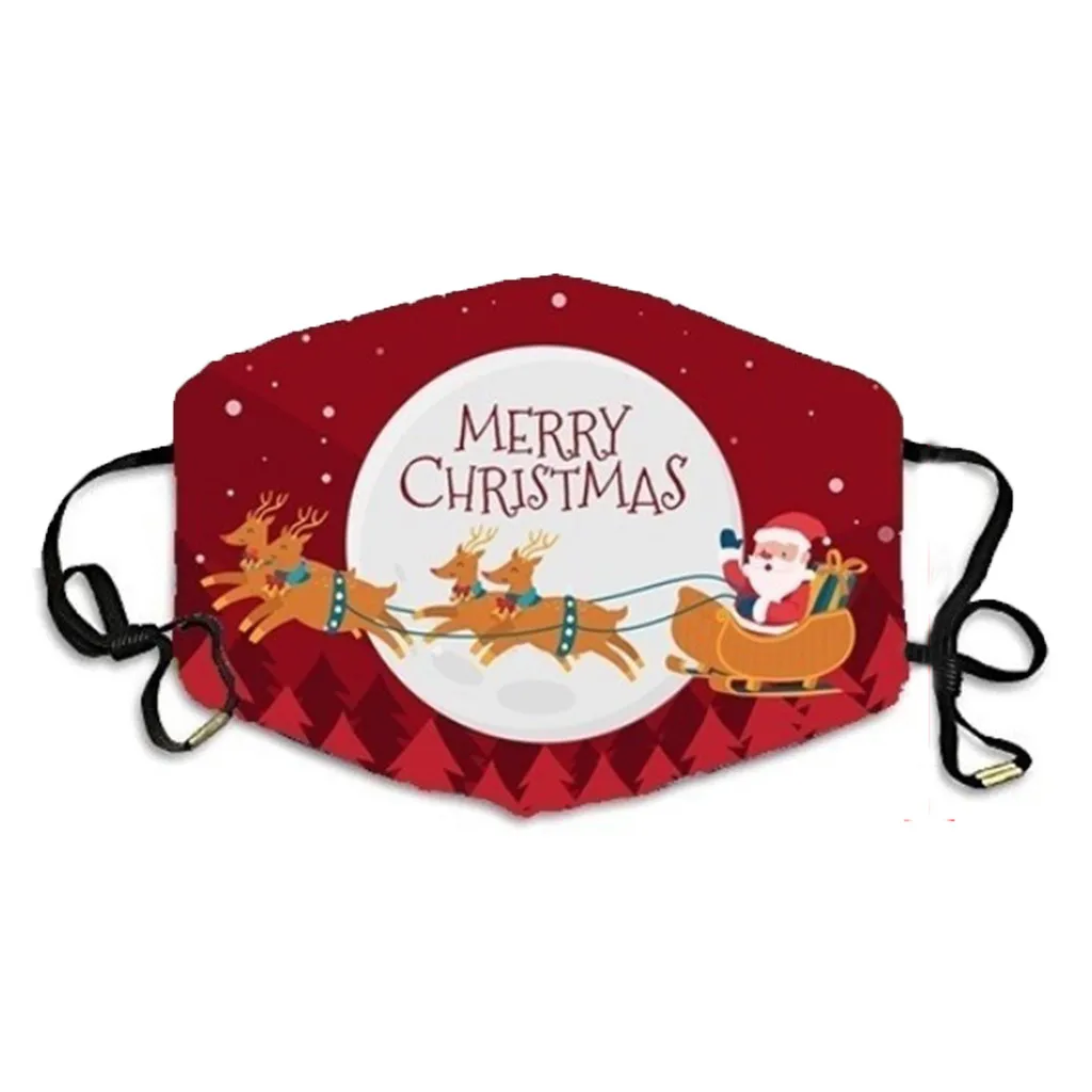 1/2 шт. маска для лица с принтом Санта Клауса Детский Рождественский подарок