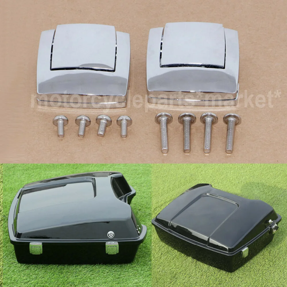Мотоциклетные хром King Tour Pack Pak фиксаторы для Harley Touring Street Road Classic Electra Glide Ultra Razor FLHX