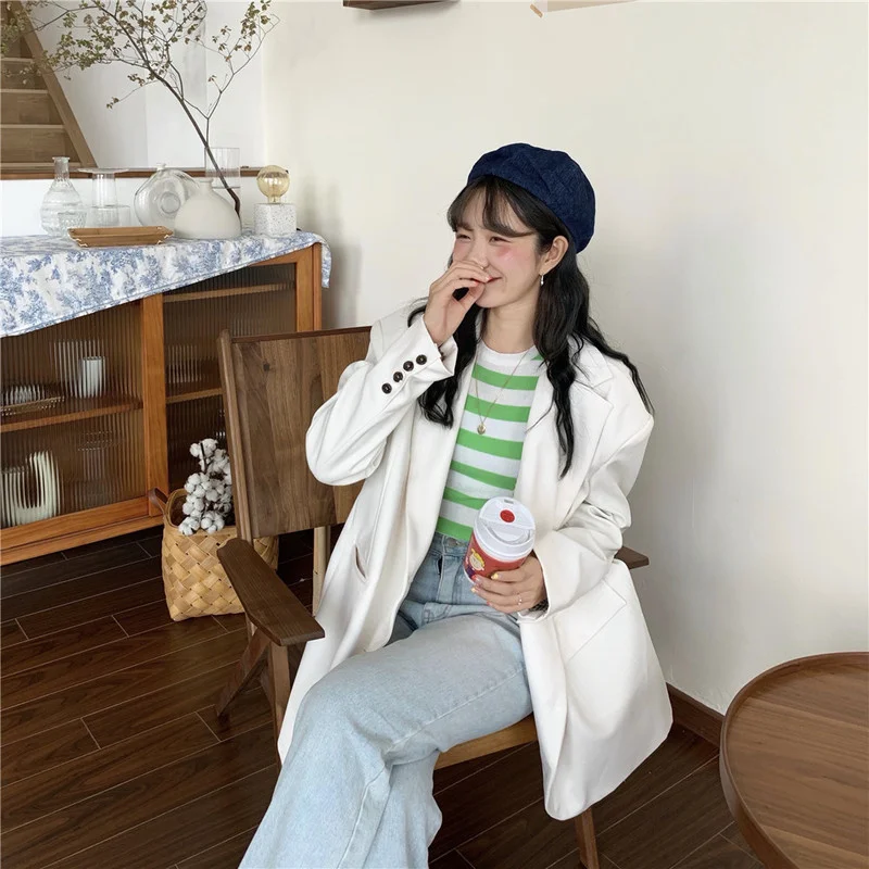

Early Spring Korean Style Simple Casual Long Sleeve Rac