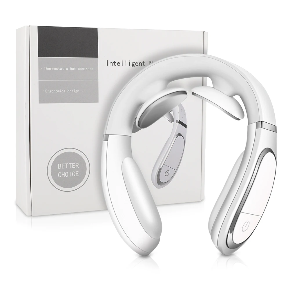 

Relieve Effective Heating Cervical Massager Heating Neck Massager Shoulder Remote Control Therapy EMS Massager Plastic