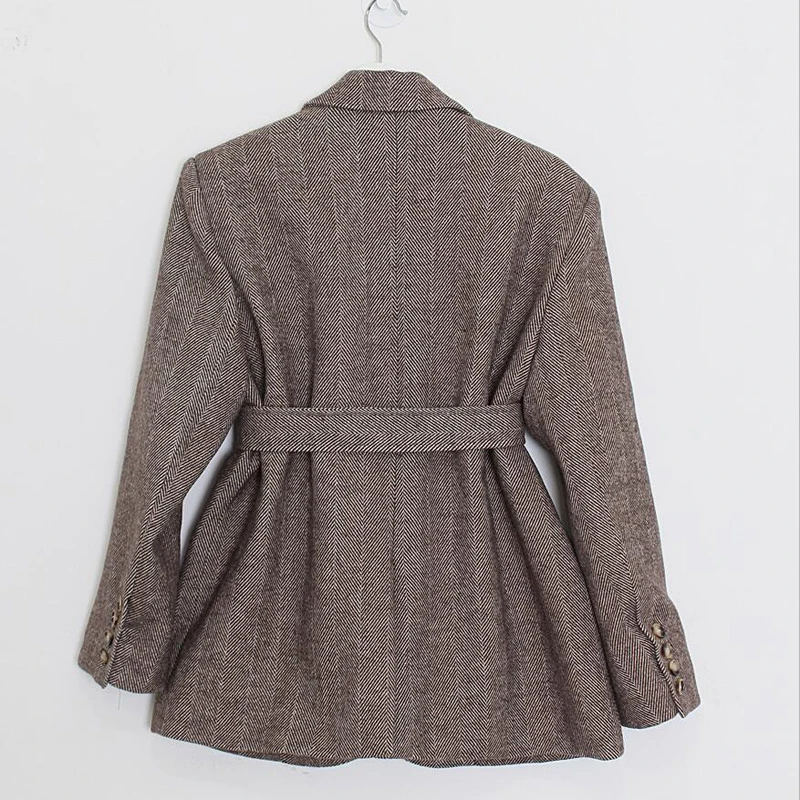 

Comelsexy Elegant 2020 New Retro Solid Cashmere Woolen Blazer Coat Fashion Women Casual Faux Wool Outwear Tops