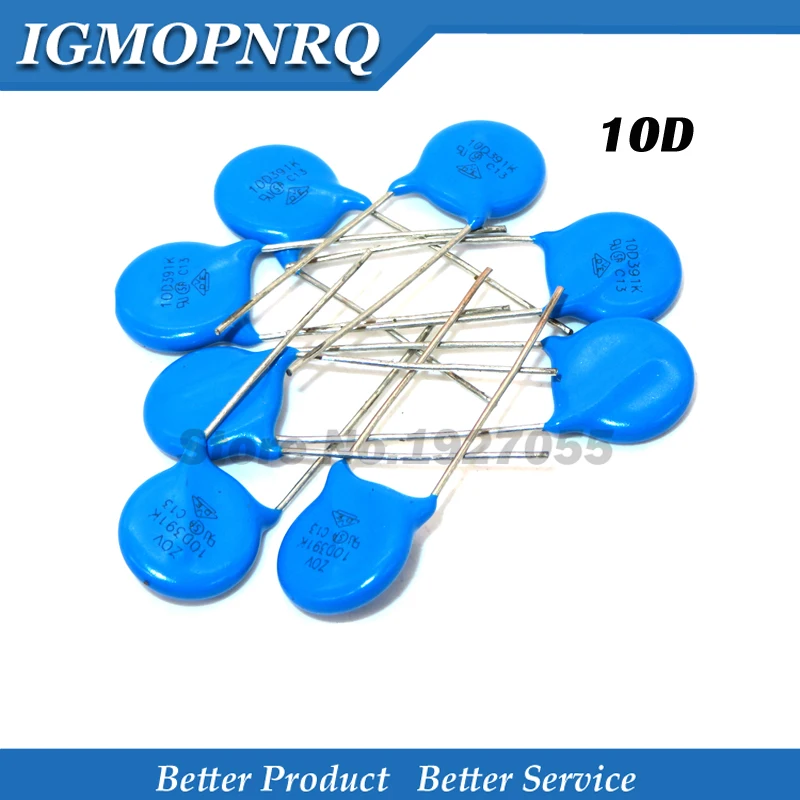 10 шт. Варистор 10D101K 10D102K 10D241K 10D270K 10D271K 10D330K 10D390K 10D470K 10D471K 10D511K 10D820K 10D821K