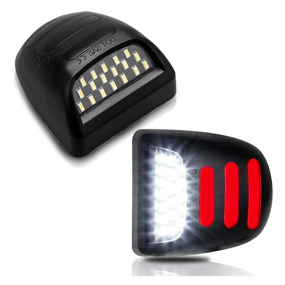 

2 Pcs For GMC Yukon XL Sierra 1500 2500 3500 Luces LED License Number Plate Lamp Red White Car Light Product Auto Accessories