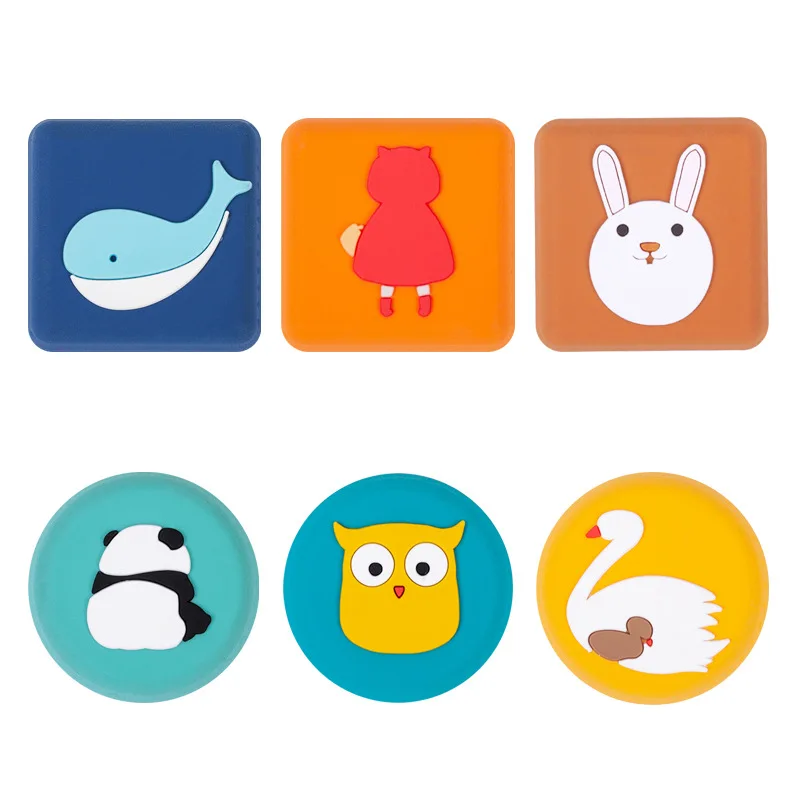 

6 pcs Cartoon Anti-collision Cushion for Home Wall, Door Handle, Anti-collision Stick, Cartoon Cushion, Mute Protection Pad
