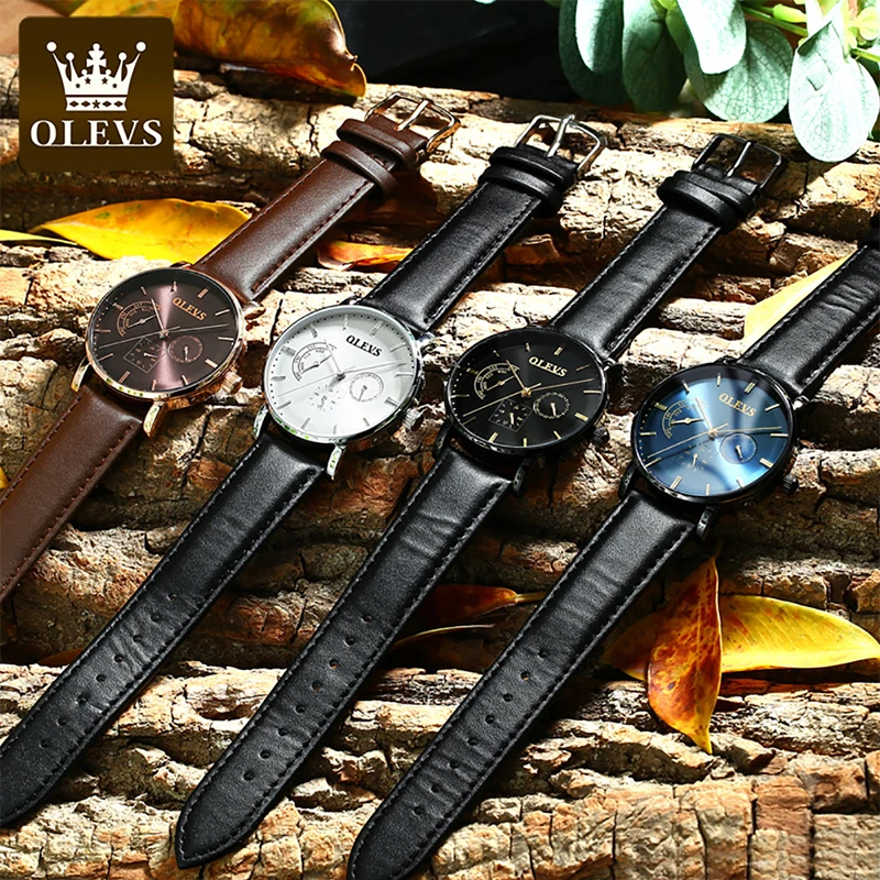 

OLEVS Luxury Automatic Mechanical Watches Multifunction Calendar 24 Hour Indication Week Display Waterproof Men's Watch 5883