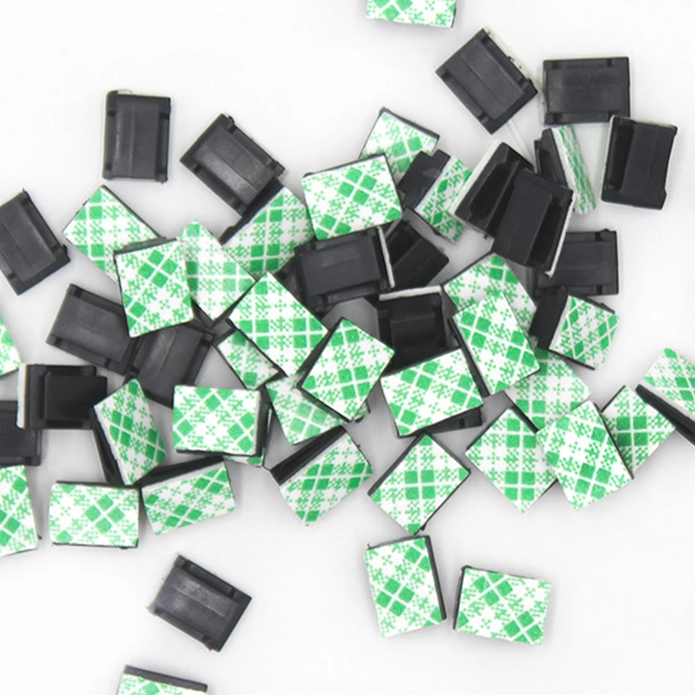 

Car Home Office Auto Fastener 100/300pcs Cable Clips Strong Self Adhesive Nylon Wiring Buckle Wire Holder Cable Management