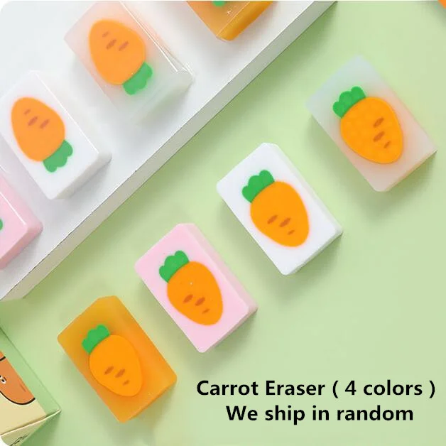

2021 Sharkbang Creative Carrot Series Silicons Soft Etui Penholder Organizer Tas Kawaii Letter Paper Set Children Birthday Gift