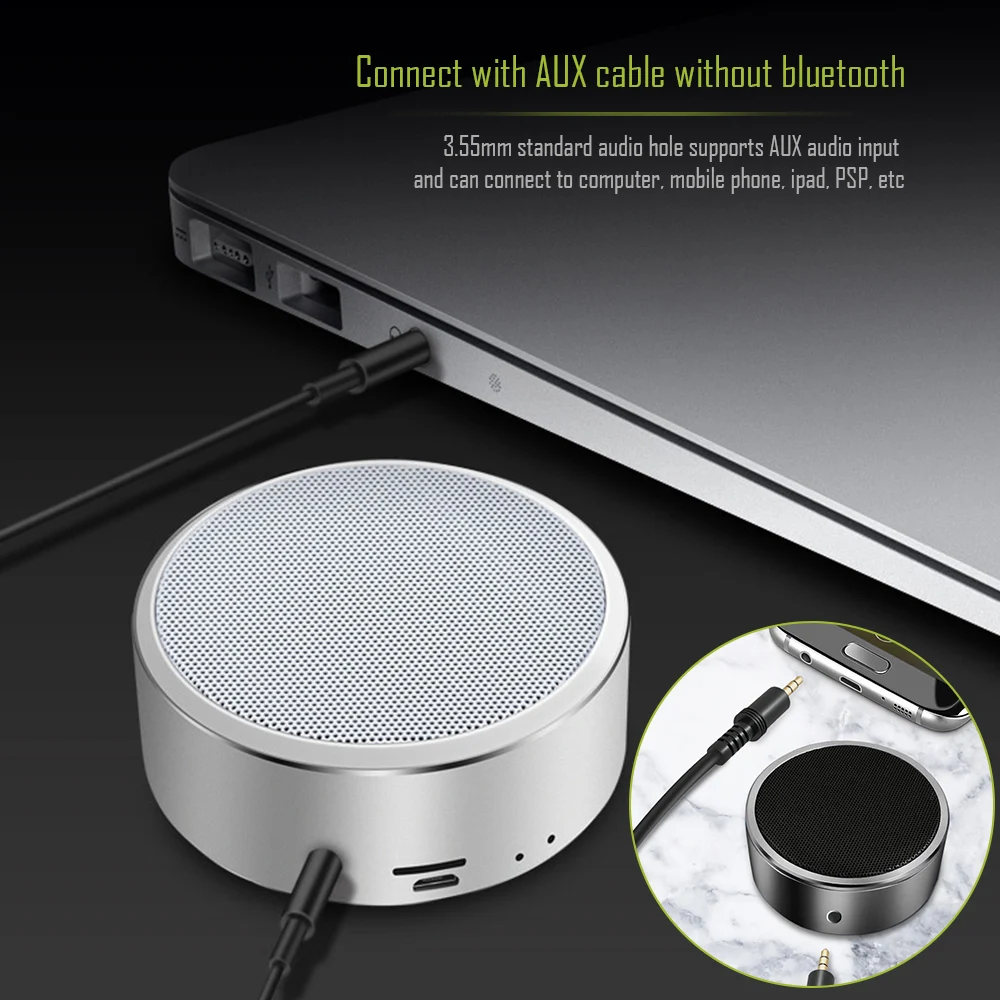 Портативный Bluetooth мини динамик Беспроводная Hi Fi колонка с сабвуфером громкий