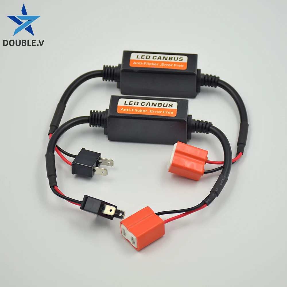 Светодиодный декодер Canbus без ошибок 2 шт. комплект для светодиодных фар