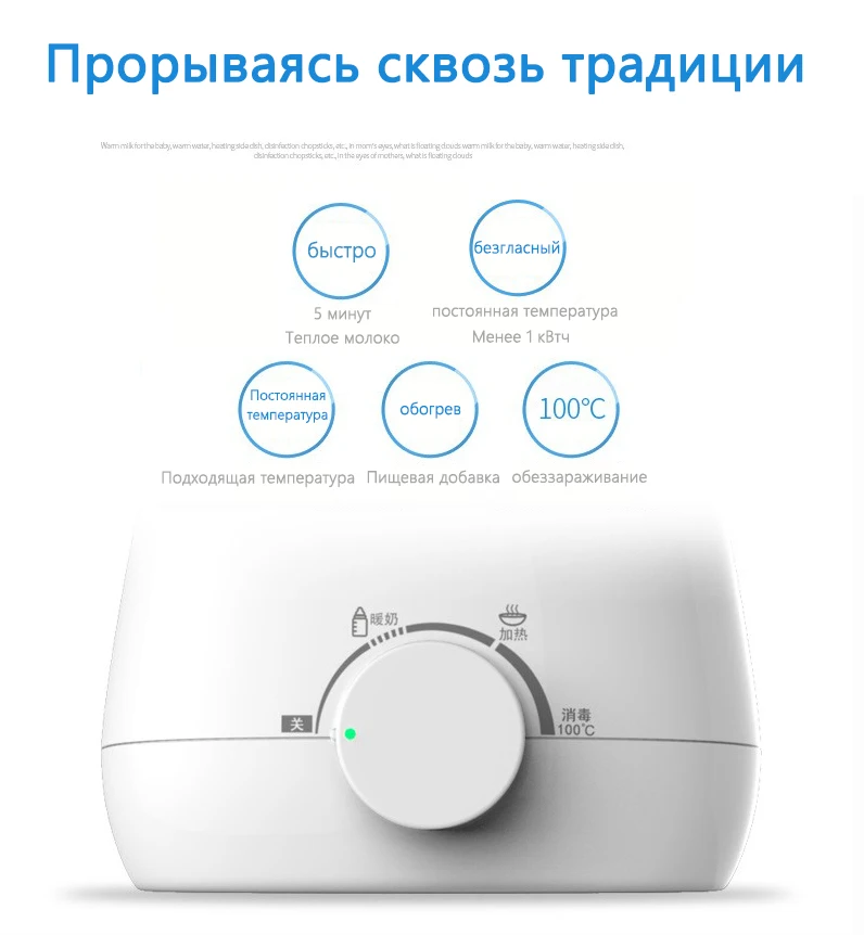 Электрический подогреватель бутылочек для молока для младенцев без бисфенола, двойной стерилизатор для детских бутылочек, универсальный подогреватель для детского питания с конвертером