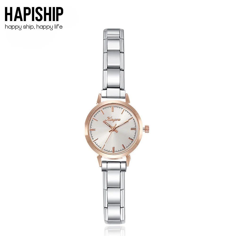 Hapiship моды для мужчин и женщин из нержавеющей стали, розовое часы, браслет на запястье, для вечерние жена на день рождения ювелирные изделия оптом G158