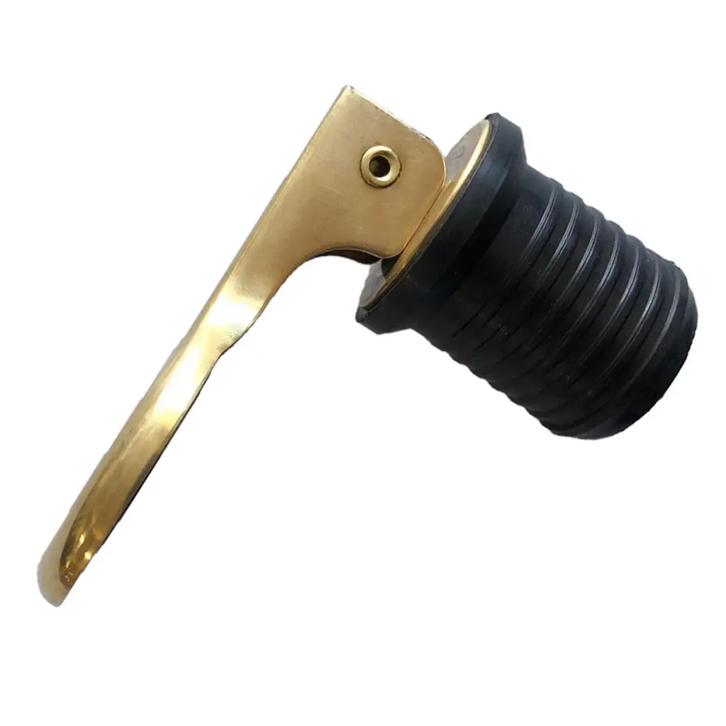 

Brass Plated Marine Boat Snap Handle Locking Drain Plug 1" 25mm Boat Livewell Drain Plug with Snap Handle boat accessories