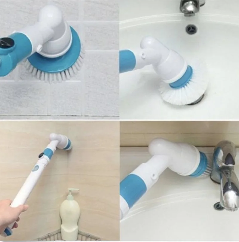 

Turbo Scrub Electric Cleaning Brush Adjustable Long Handle Waterproof Cleaner Wireless Charging Bathroom Kitchen Cleaning Tools