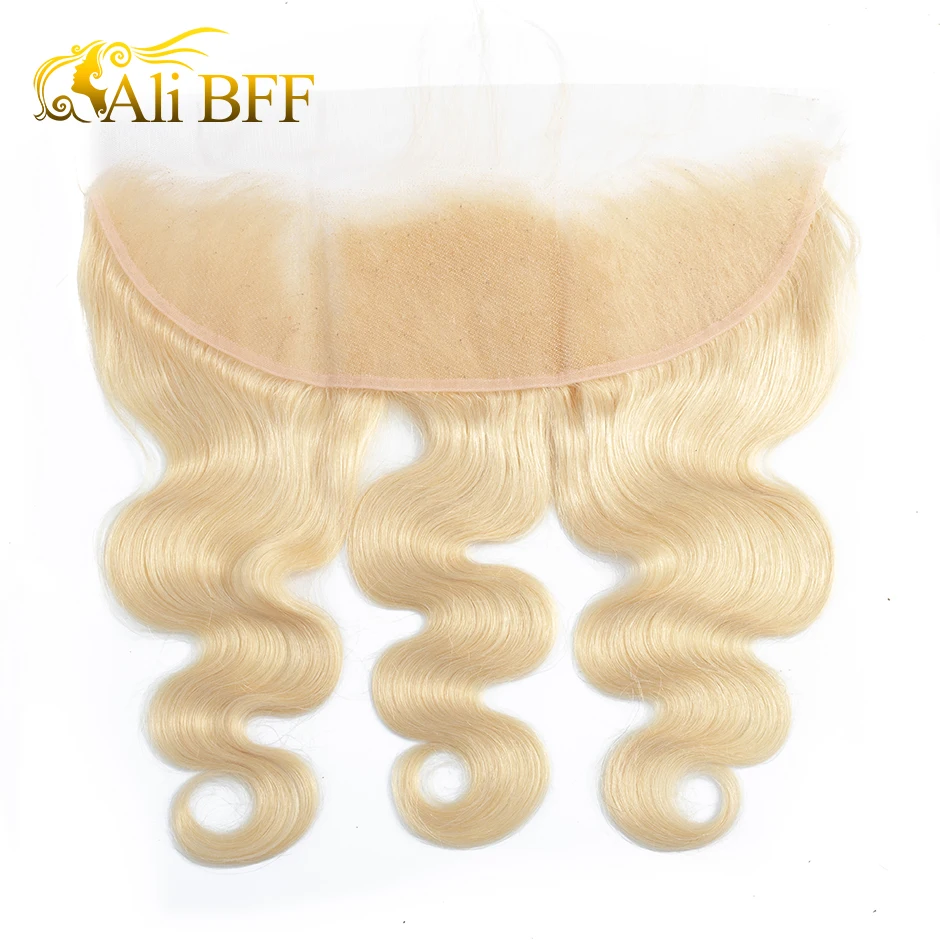 ALI BFF 613 Blonde bundle s с фронтальным бразильским объемным волном Remy человеческие волосы