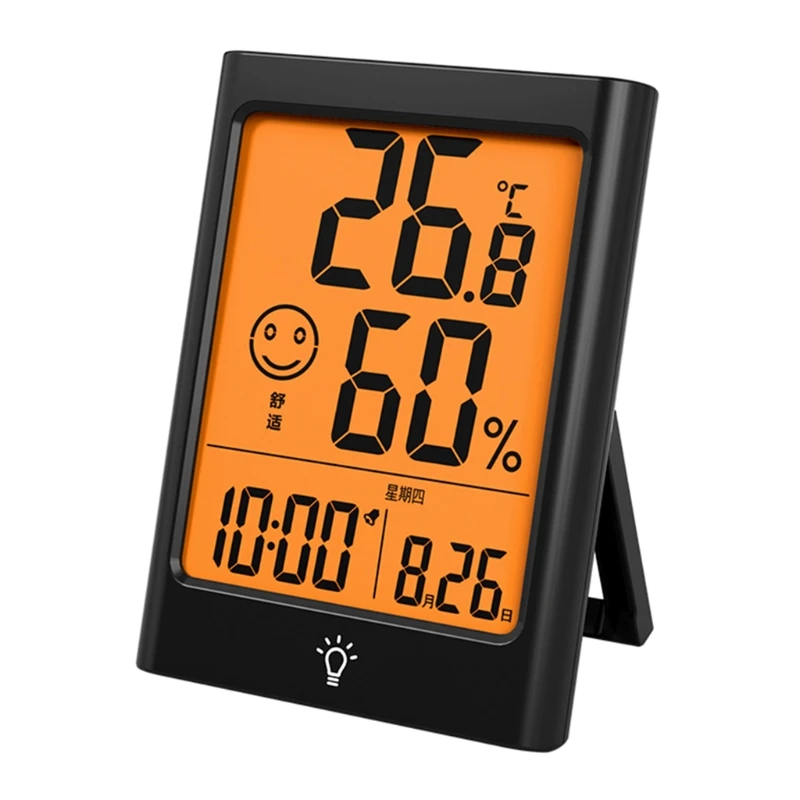 

Комнатный гигрометр, измеритель влажности, цифровой термометр, монитор температуры и влажности в помещении, отображение времени и даты