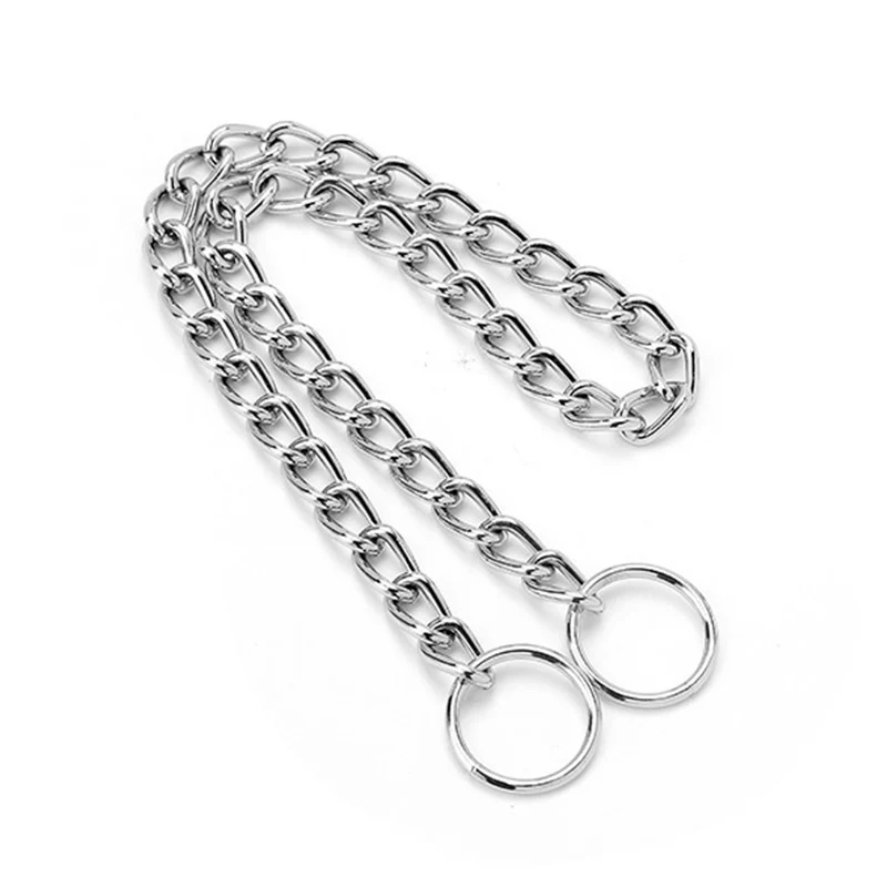 Материал: железо серебро ошейник цепочка для собак скрученный прогулок