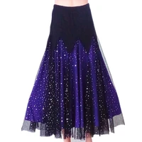women ballroom skirt modern dance star dress waltz tango latin costume plus size 904 a102