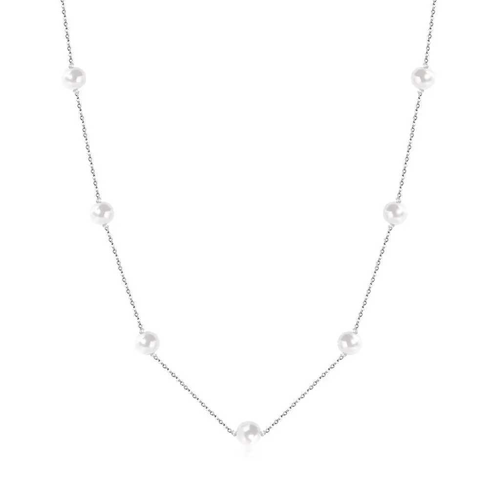 Мода 2020 простой стиль женское ожерелье с искусственным жемчугом регулируемая