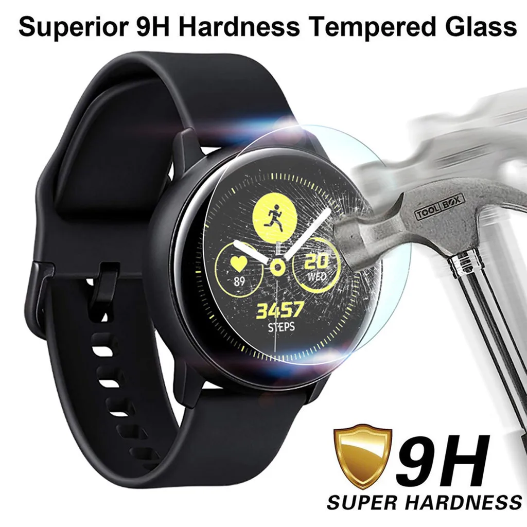 

3 PACKS Tempered Glass Screen Protector For Samsung Galaxy Watch Active 2 44mm Soft Ultra HD Clear Protective Film accessory