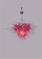 modern crystal hanging led customized pink chihuly style chandelier for villa decoration