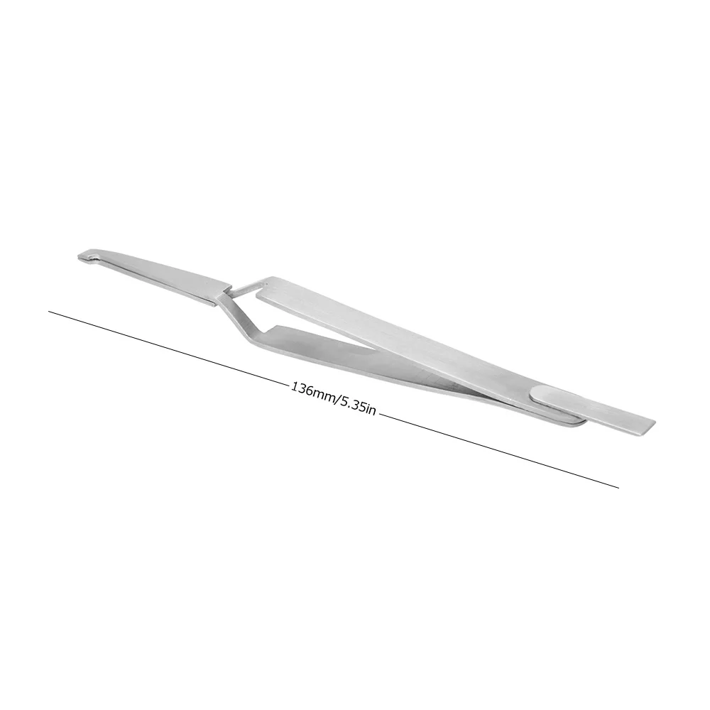

1pc Dental Bracket Tweezers Orthodontic Reverse Action Serrated Dentistry Instruments Stainless Steel