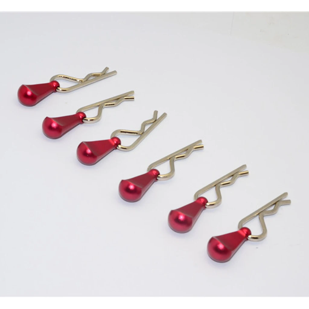 

6 шт., металлические зажимы для кузова, с вытяжными язычками для радиоуправляемого грузовика 1/16, 1/18, 1/24, 1/28