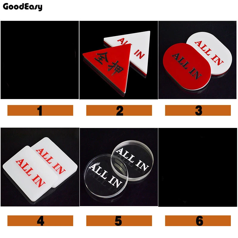 Все в кнопки нажатия треугольник акрил Техасский Холдем PokerS покерные карты для