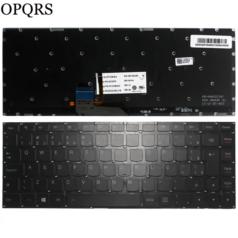 

100% New Brazil Laptop Keyboard FOR Lenovo Ideapad yoga 2 13 14 Yoga2 13 U31 BR Keyboard Backlit (not for pro) 25215079