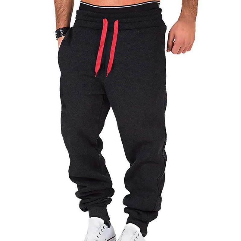 

Mens Joggers Casual Pants Fitness Men Sportswear Tracksuit Bottoms Skinny Sweatpants Trousers Black Gyms Jogger Track Pants Male